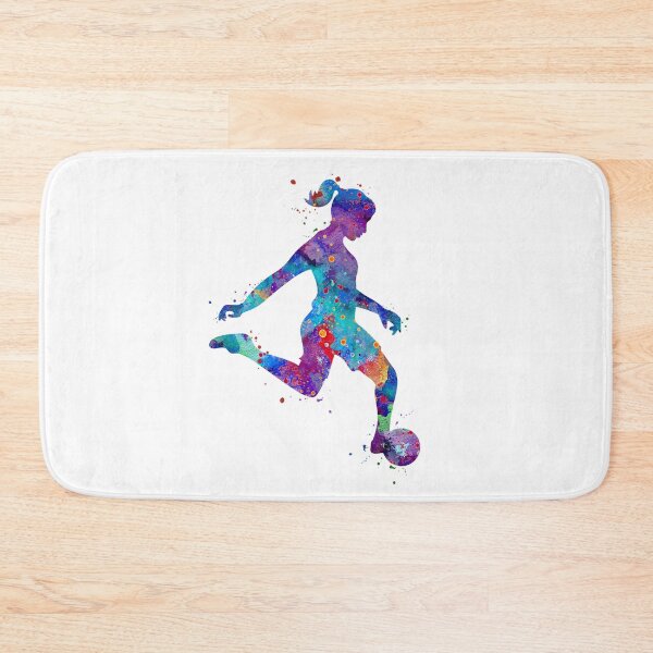 Item preview, Girl Soccer Player Watercolor Painting Art Print Gifts designed and sold by LotusGifts.