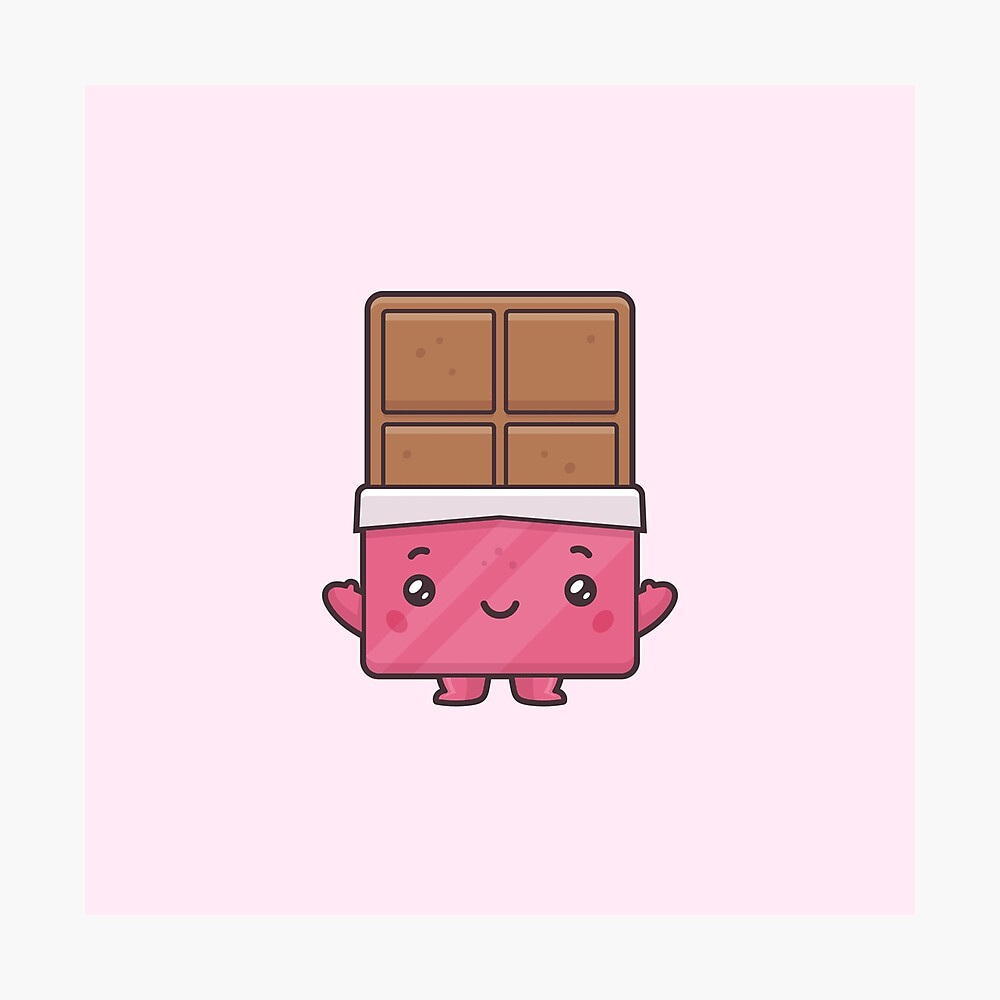 Cute Chocolate Bar Poster By Earthsavers Redbubble