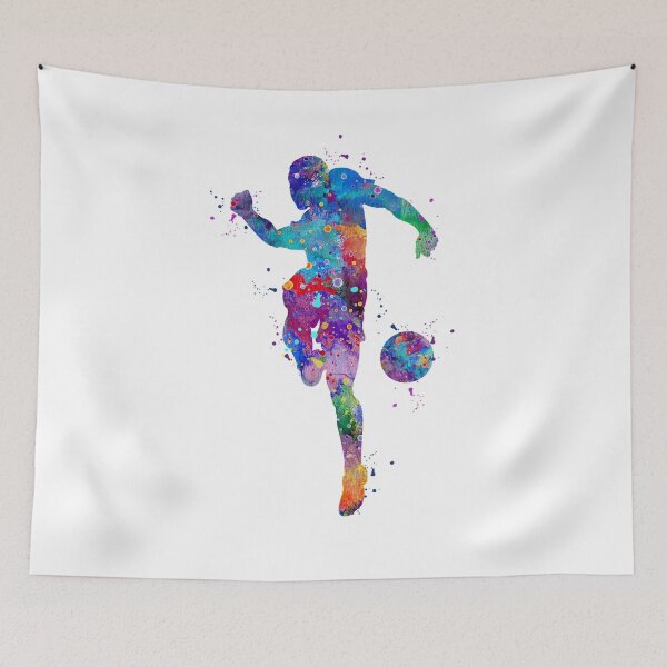 Item preview, Soccer Player Watercolor Painting Art Print Gifts designed and sold by LotusGifts.