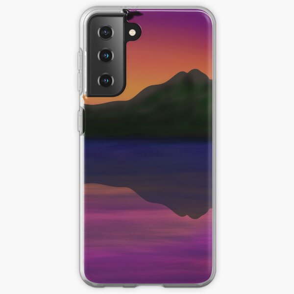 Birds flying above water at sunset Samsung Galaxy Soft Case