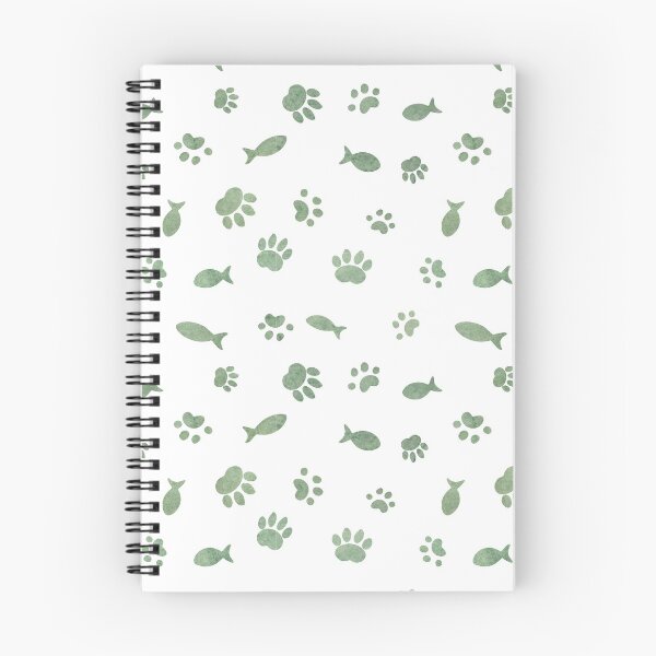 Item preview, Whimsical Watercolor Cat Paws & Fish designed and sold by DoodleTrees.