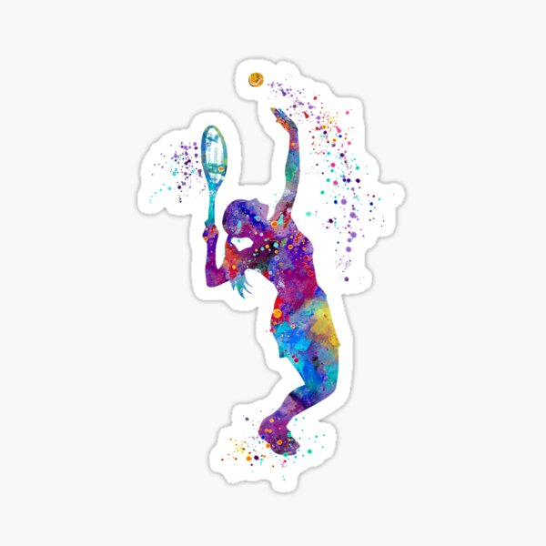 Item preview, Tennis Girl Watercolor Painting Art Print Gifts designed and sold by LotusGifts.