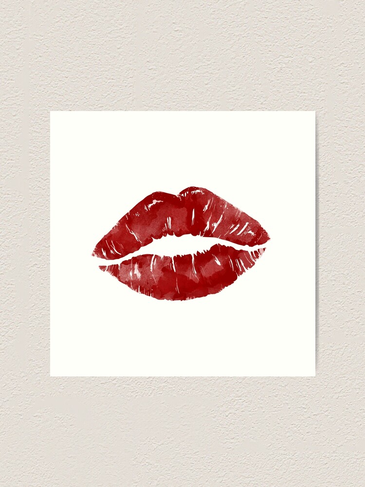 Kiss and Tell | Pink and Red Lipstick Kisses Wrapping Paper