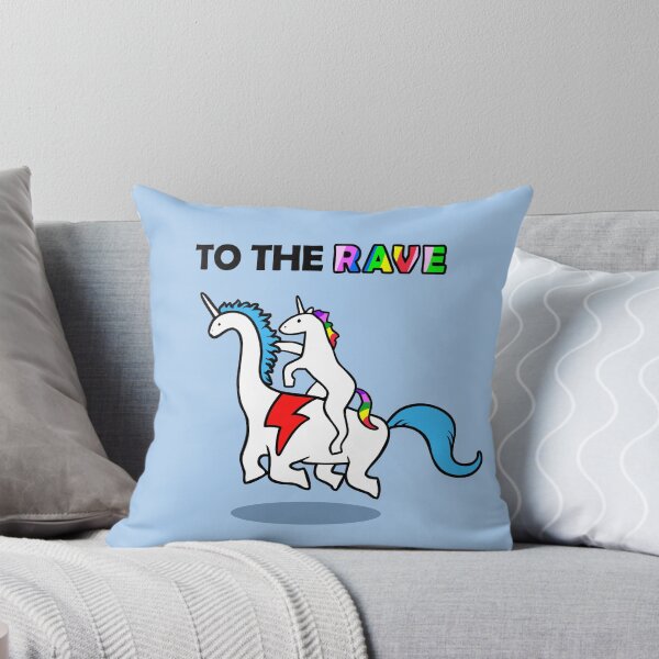 Item preview, To The Rave! (Unicorn Riding Dinocorn) designed and sold by jezkemp.