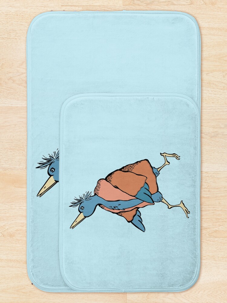 Alternate view of Blue Bird Wearing a Brown Coat Bath Mat