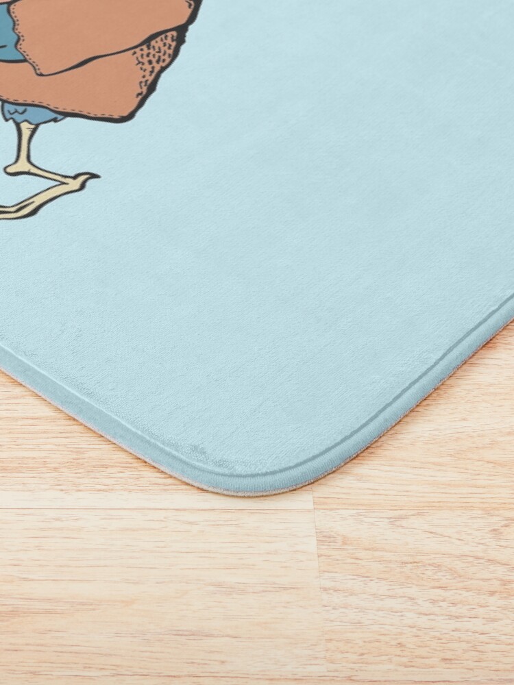 Alternate view of Blue Bird Wearing a Brown Coat Bath Mat