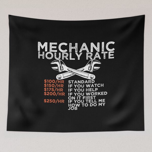 Item preview, Mechanic Hourly Rate Wrench Worker Gift designed and sold by haselshirt.
