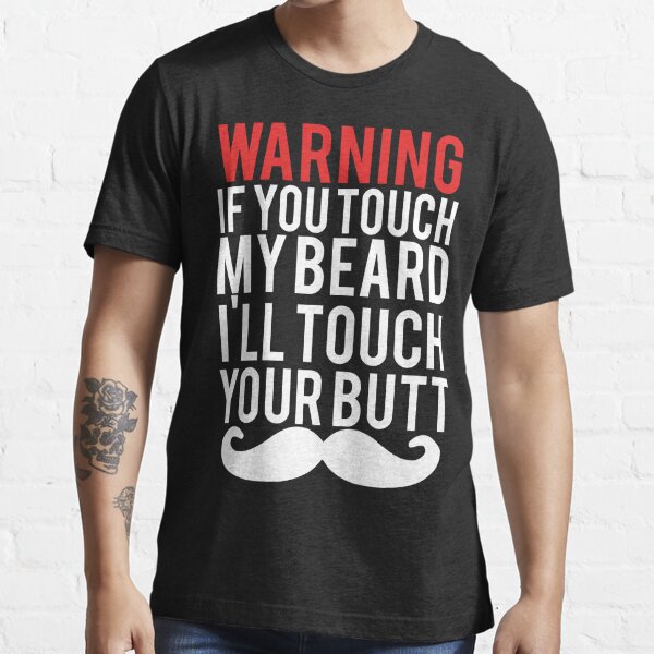 Warning Touch My Beard Touch Your Boobs Black T-Shirt - Norse Spirit