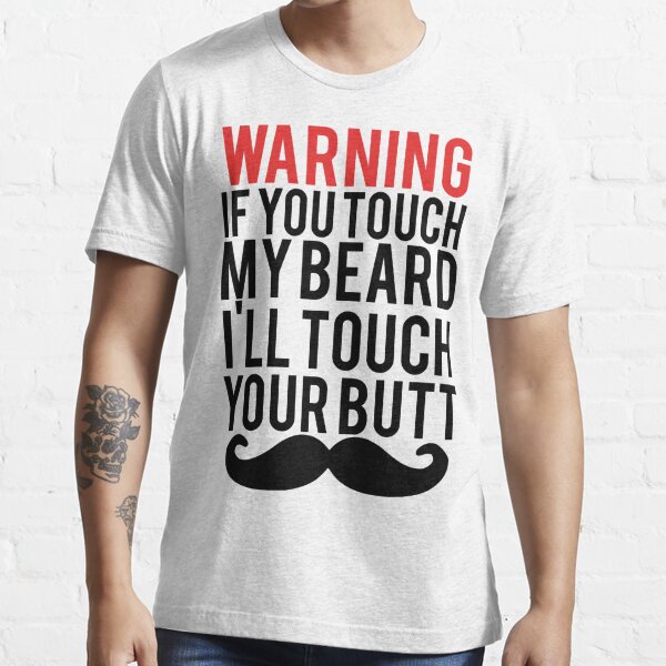 Warning Touch My Beard Touch Your Boobs Black T-Shirt - Norse Spirit