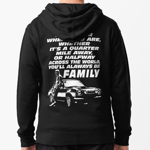 Fast and furious 9 - Paul Walker Forever Zipped Hoodie