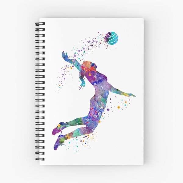 Item preview, Volleyball Girl Watercolor Painting Art Print Sports Gifts designed and sold by LotusGifts.