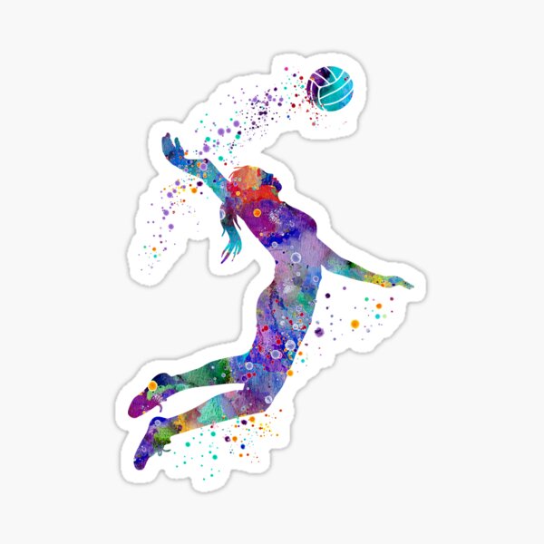 Item preview, Volleyball Girl Watercolor Painting Art Print Sports Gifts designed and sold by LotusGifts.