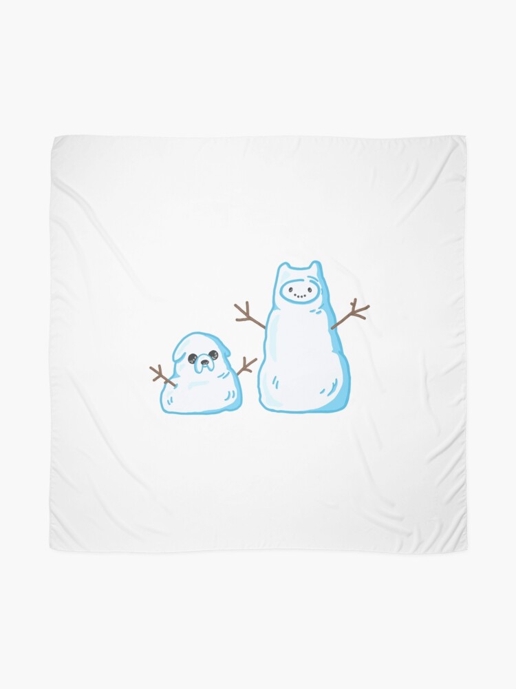 Alternate view of Adventure time Finn and Jake snowmen Scarf