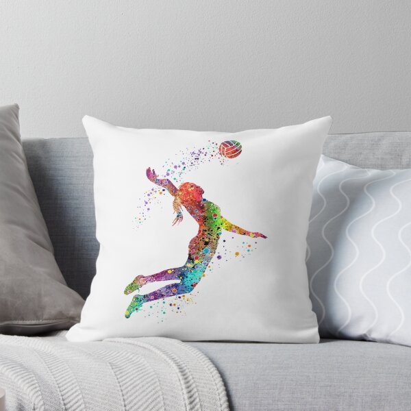 Item preview, Volleyball Girl Watercolor Painting Art Print Sports Gifts designed and sold by LotusGifts.