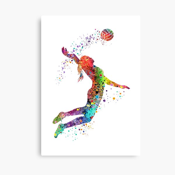 Item preview, Volleyball Girl Watercolor Painting Art Print Sports Gifts designed and sold by LotusGifts.