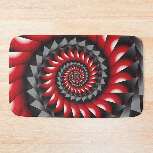 Item preview, Red and Black Triangle Spiral Algorithmic Art 2 designed and sold by Elsy's Art.