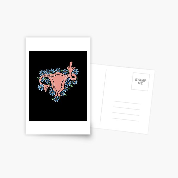 Middle Finger Uterus Pro-choice Feminist Postcard