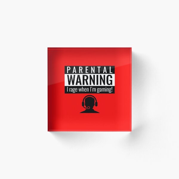 Aperçu de l'œuvre Avertissement parental je rage quand je joue créée et vendue par playerpup.