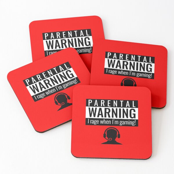 Item preview, Parental warning I rage when i'm gaming  designed and sold by playerpup.