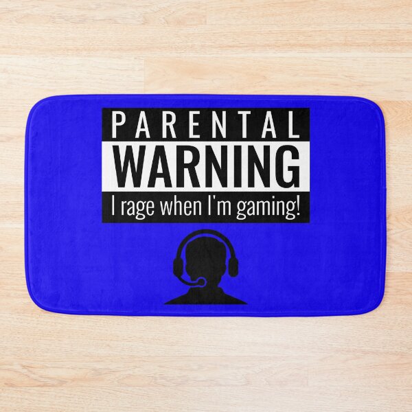Item preview, Parental warning I rage when i'm gaming  designed and sold by playerpup.