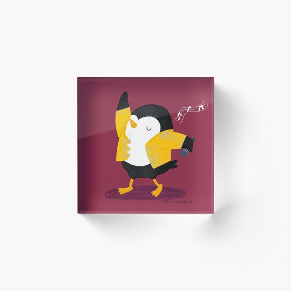Freddie Penguin Acrylic Block