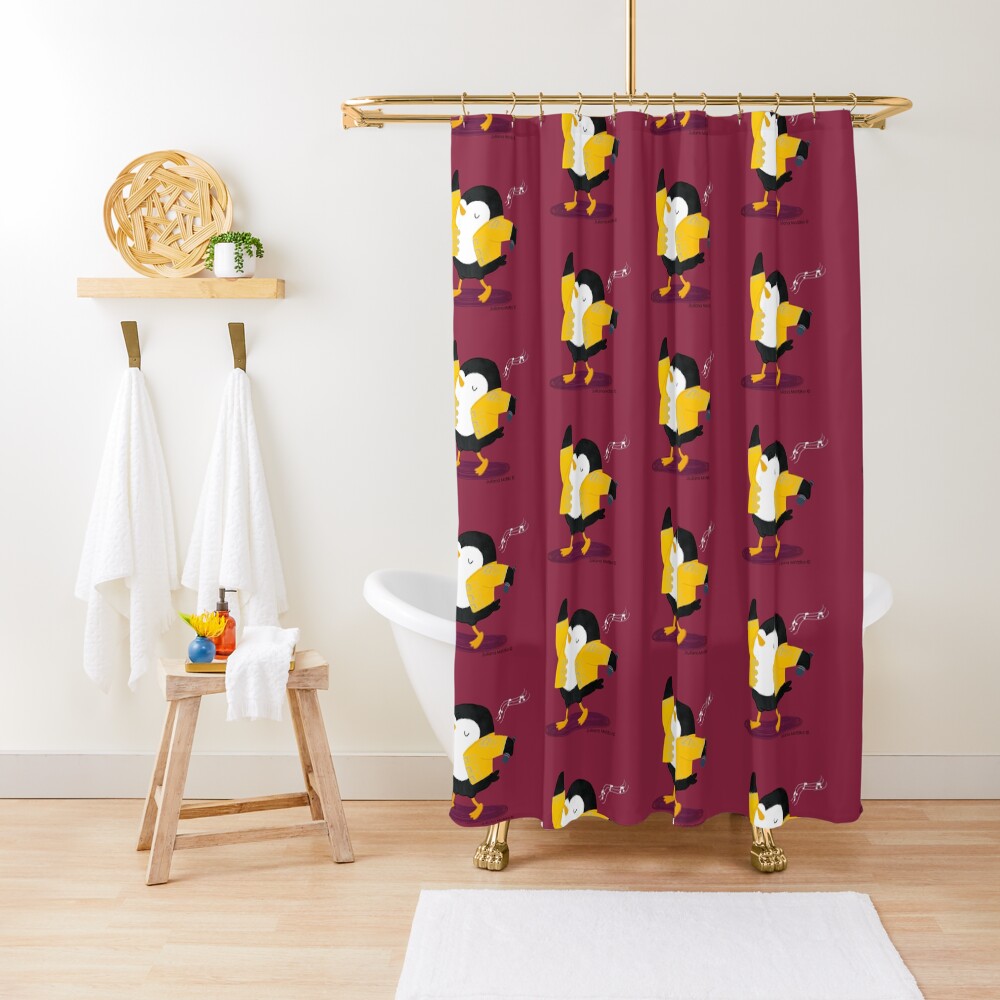 Freddie Penguin Shower Curtain
