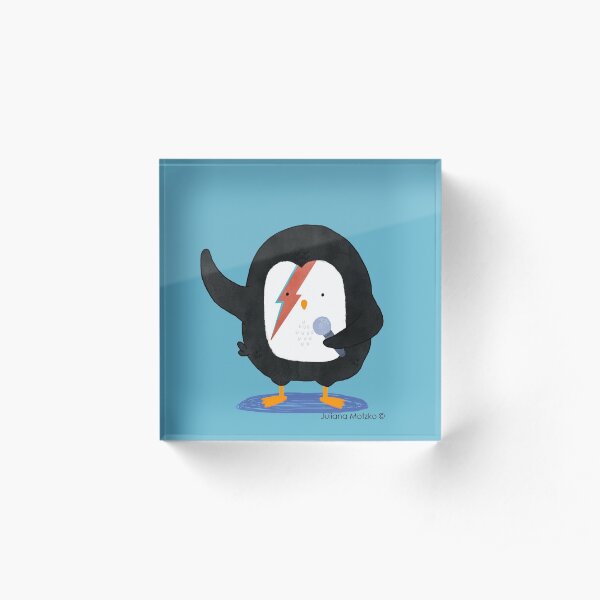 Penguin Ziggy Stardust Acrylic Block