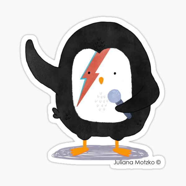 Penguin Ziggy Stardust Sticker