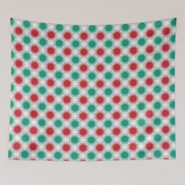 Item preview, Bursting Red and Green Stars designed and sold by lesrubadesigns.
