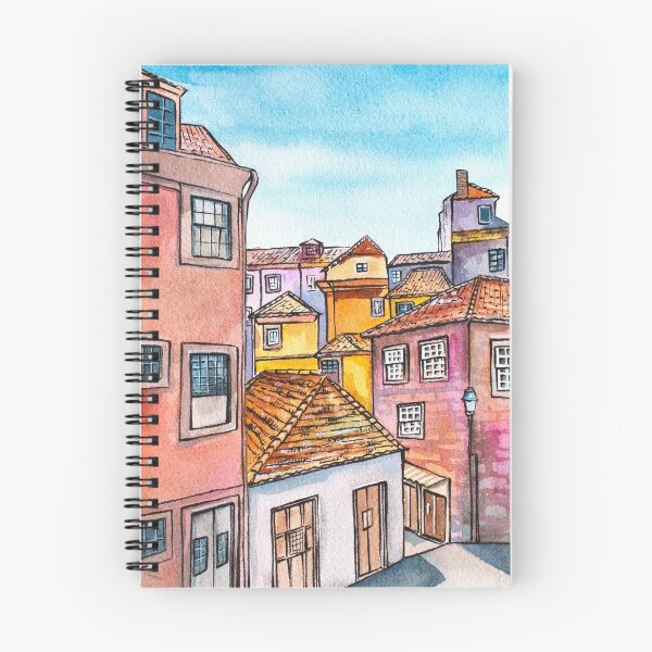 Item preview, Hand Painted Watercolor Porto illustration designed and sold by crannnk.