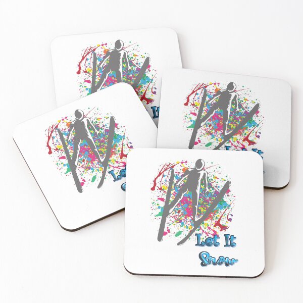 Item preview, Let It Snow Skier Graffiti  designed and sold by Bliss Find And Design.