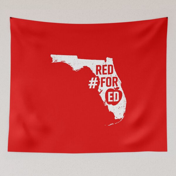 Item preview, Red for Ed Florida State Outline designed and sold by mindeverykind.