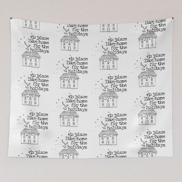 Item preview, No place like home for the holidays typography text art quote by Word Fandom - wordfandom designed and sold by Kerry Pritchard.