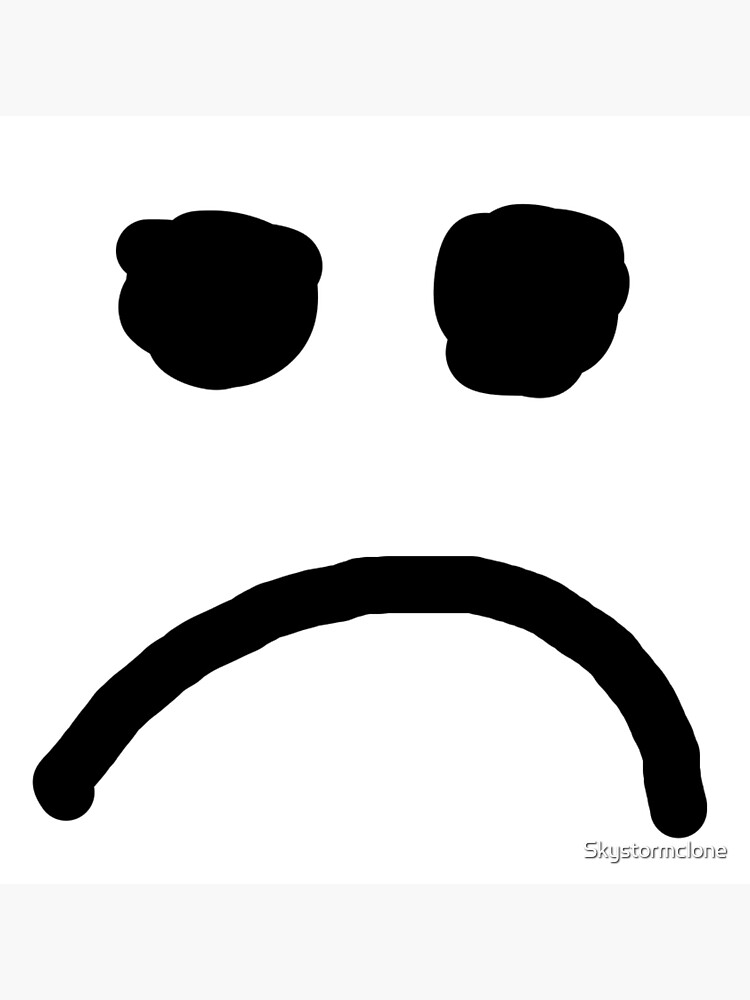 "sad Face :(" Sticker By Skystormclone | Redbubble