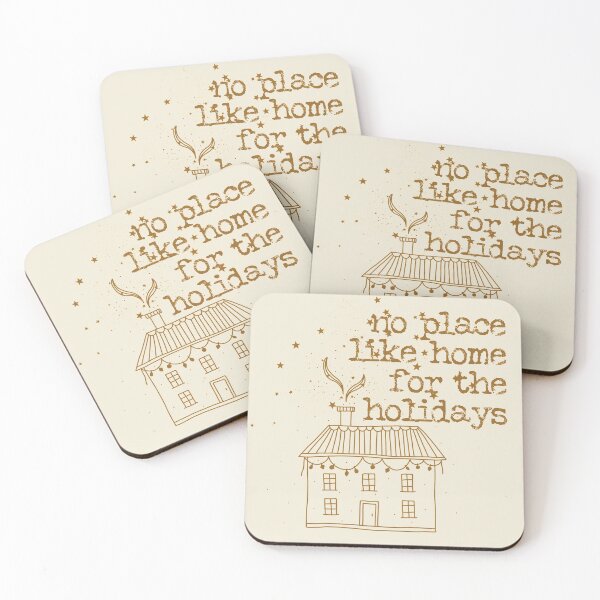 Item preview, No place like home for the holidays typography text art quote by Word Fandom - wordfandom designed and sold by Kerry Pritchard.