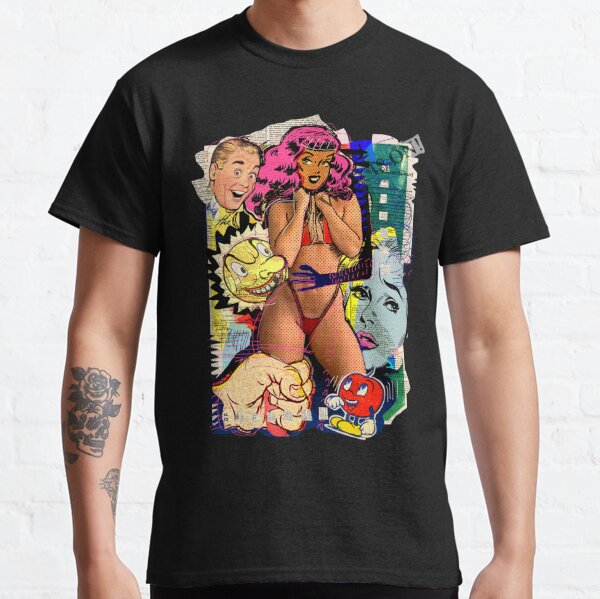 Pinup Girl T Shirt for Men - Sexy Tattoo Model Implied Nude Premium T-Shirt