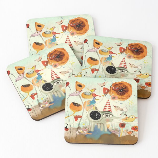 Item preview, Vintage Elephant Retro Birds  designed and sold by rupydetequila.