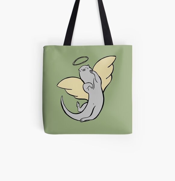 Otter Angel Swimming Through The Heavens All Over Print Tote Bag