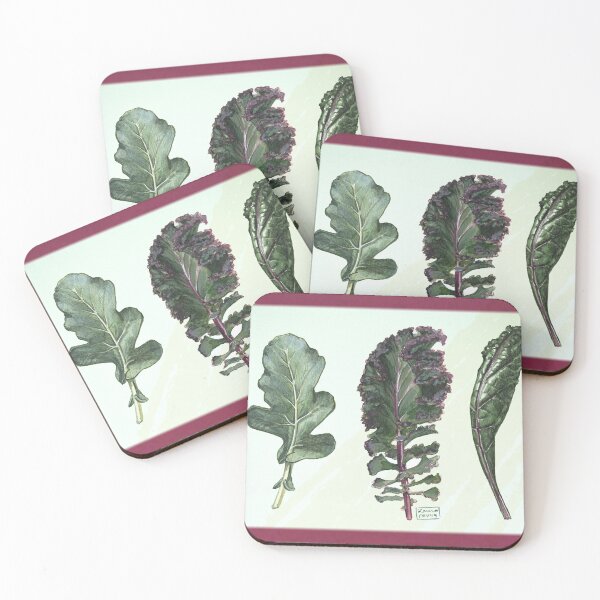 Item preview, Cabbage and Kale Leaf Watercolors designed and sold by Laura Roy.