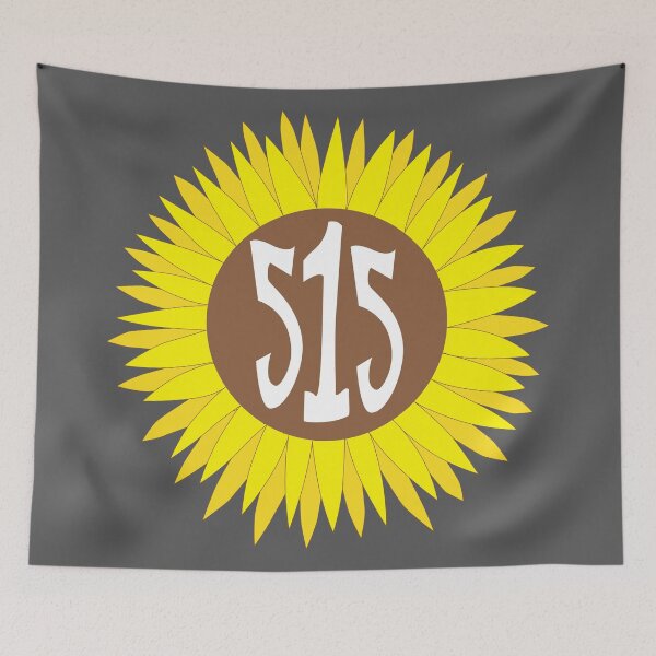 Item preview, Hand Drawn Iowa Sunflower 515 Area Code designed and sold by itsrturn.