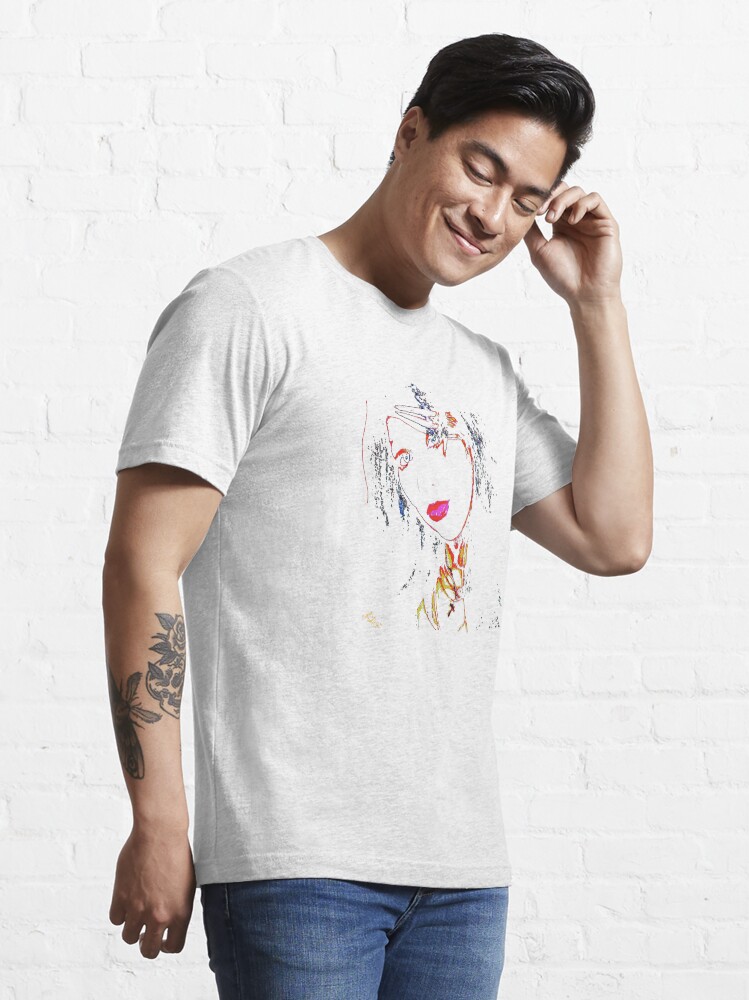 Thumbnail 3 of 7, Essential T-Shirt, Black on White by Swoot - Apparel designed and sold by swoottees.