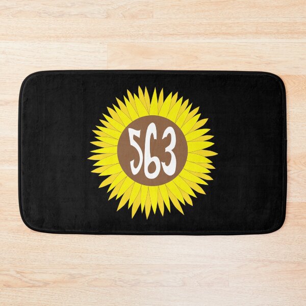 Item preview, Hand Drawn Iowa Sunflower 563 Area Code designed and sold by itsrturn.