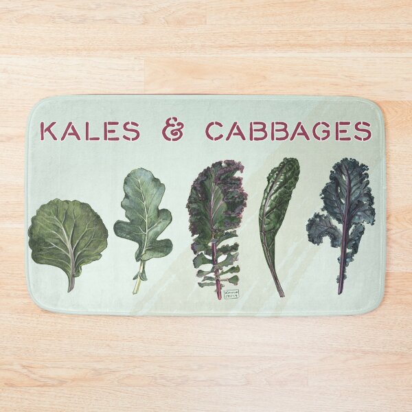 Item preview, Cabbage and Kale Leaf Watercolors designed and sold by Laura Roy.