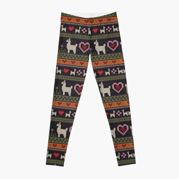 Llama Knit Leggings for Sale by Kelsey Cretcher