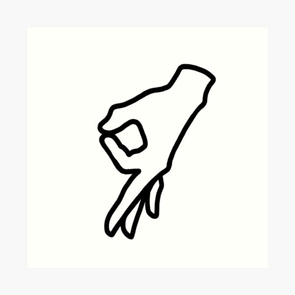 "Finger Circle" Art Print for Sale by Twisstybread Redbubble