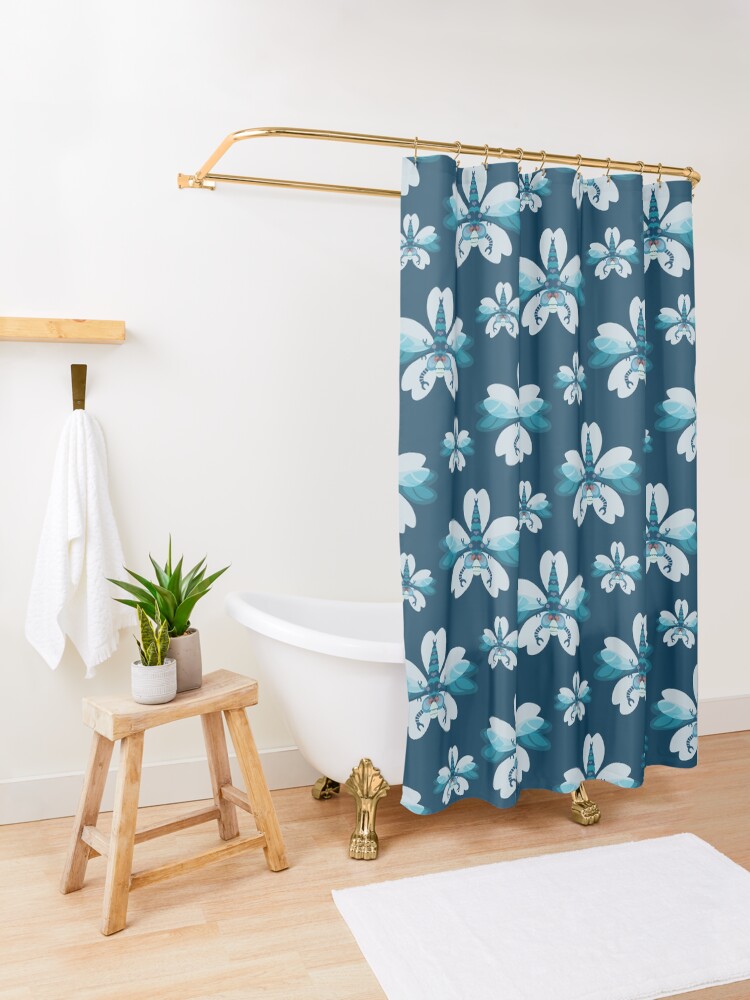 Thumbnail 3 of 5, Shower Curtain, Dragonfly designed and sold by bzyrq.