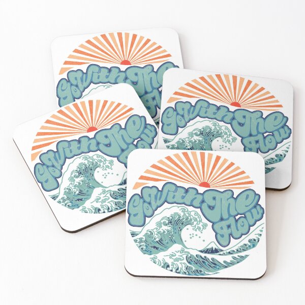 Item preview, vintage retro go with the flow design designed and sold by Nicole Weyer.