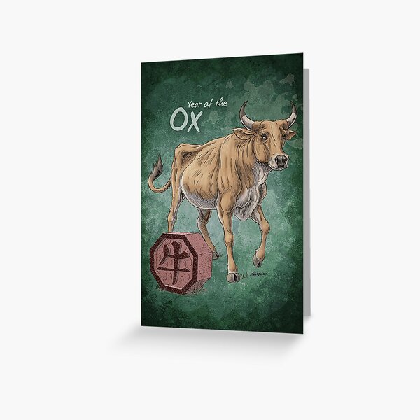 Item preview, Chinese Zodiac - The Ox Card designed and sold by stephsmith.