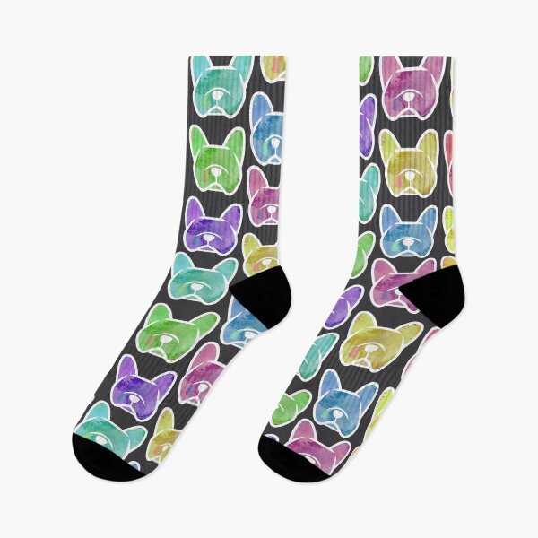 Item preview, Crayon box French Bulldogs - Frenchies in rainbow colors - bright French Bulldogs designed and sold by smooshfaceutd.