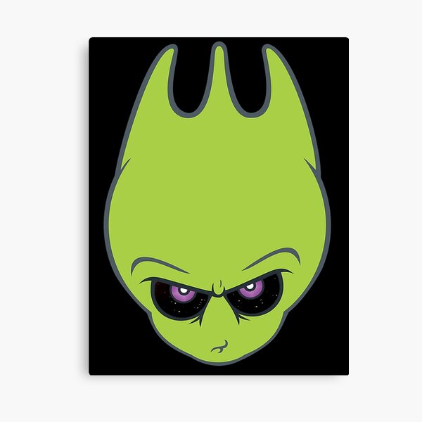 Vintage Green -Super Alien Sporky! Canvas Print